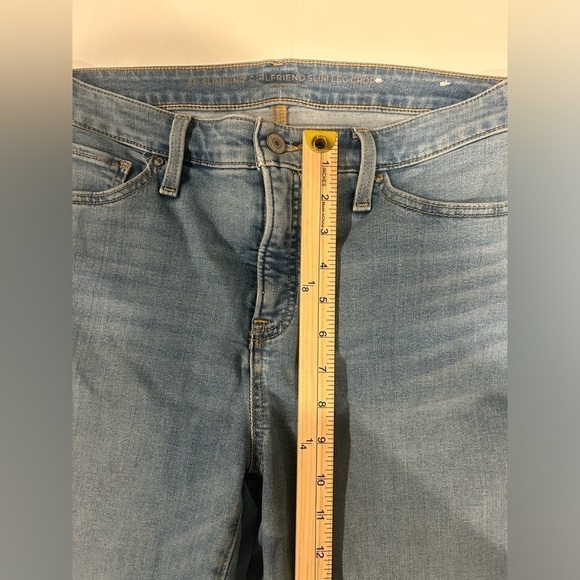 Chico’s So Slimming Girlfriend Slim Leg Jeans Cropped Women’s 8/1 Light Wash - Picture 7 of 10